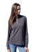 Women’s Grid ¼ Zip Pullover - Dark Grey,XSM