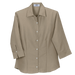 Women's Polynosic Herringbone 3/4-Sleeve Shirt - Cappuccino,LG
