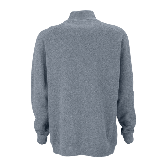 Premium Cotton 1/4-Zip Fleece Pullover - Dark Steel,SM
