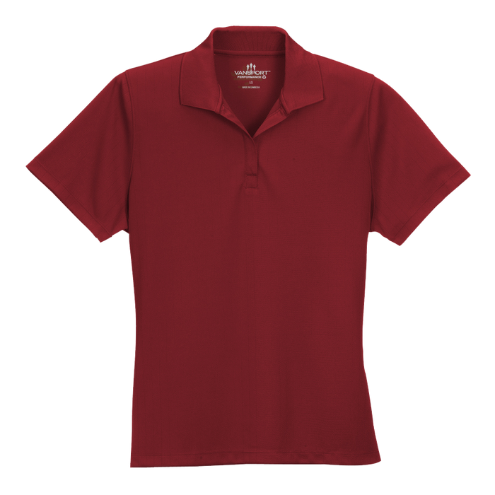 Women's Vansport Recycled Mesh Tech Polo - Sport Red,LG