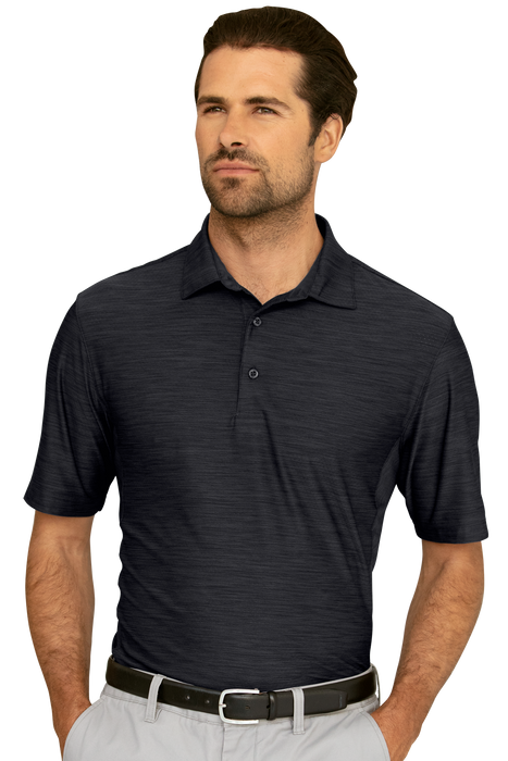 Greg Norman Play Dry® Heather Solid Polo - Black/Heather,XLG
