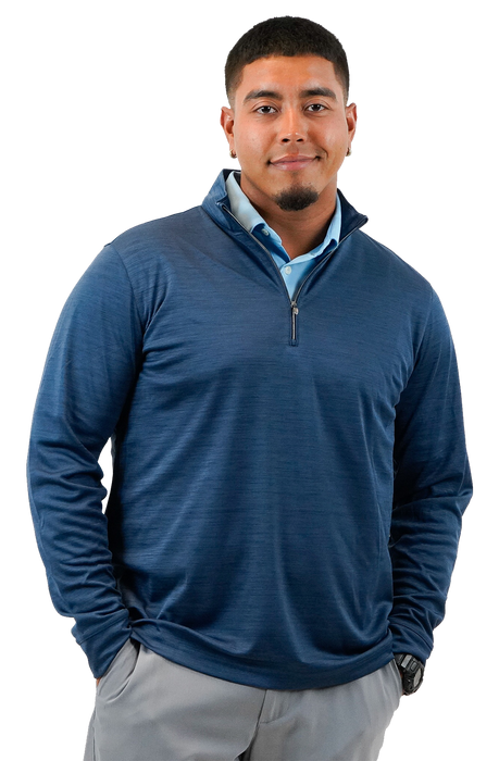 Greg Norman Utility 1/4 Zip Pullover - Navy Heather,3XLG