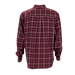Brewer Flannel Shirt - Deep Maroon With Light Grey Check,XSM