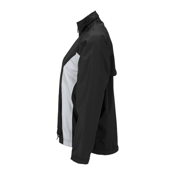 Women's Convertible Wind Jacket - Black/Silver,XSM