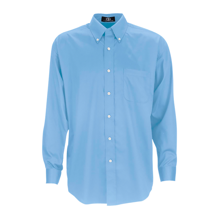 Easy-Care Solid Textured Shirt - Light Blue,LGT