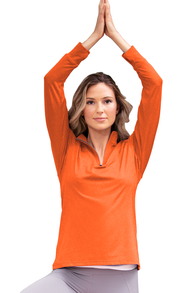 Women's Vansport Zen Pullover - Orange,XSM