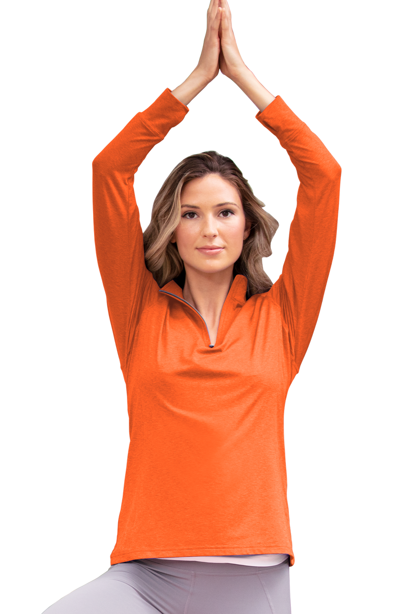 Women's Vansport Zen Pullover - Orange,XSM