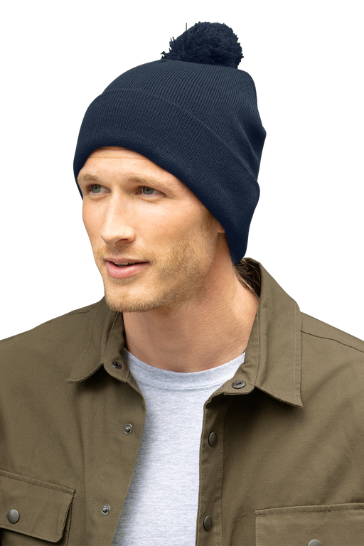 Pom Beanie Cap - Navy,QTY