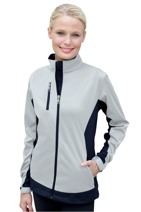 Women's Air-Block Softshell Jacket - Navy/Silver,LG