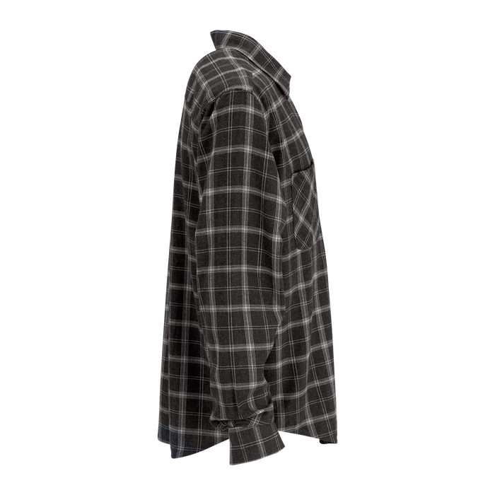 Brewer Flannel Shirt - Charcoal With Light Grey Check,LG