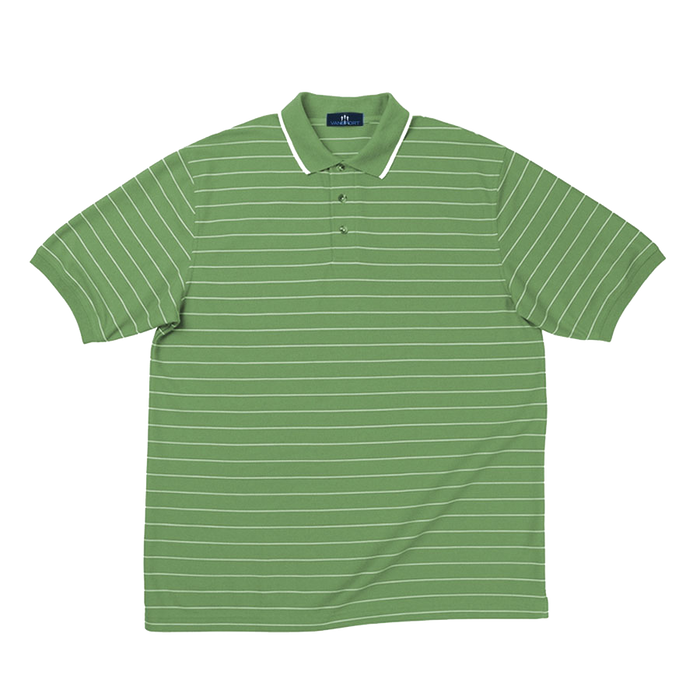 Vansport Double-Tuck Striped Pique - Golf Green,XLG