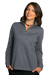 Women's 1/4-Zip Flat Back Rib Pullover - Grey Heather,XLG