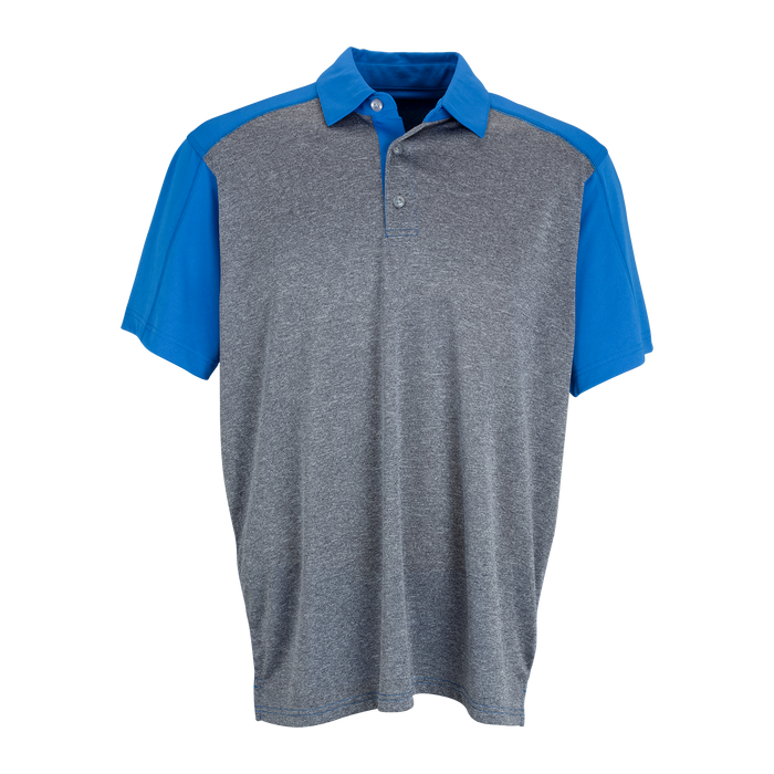 Vansport Two-Tone Polo - Royal/Charcoal Heather,LG