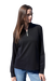 Women’s Grid ¼ Zip Pullover - Black,LG