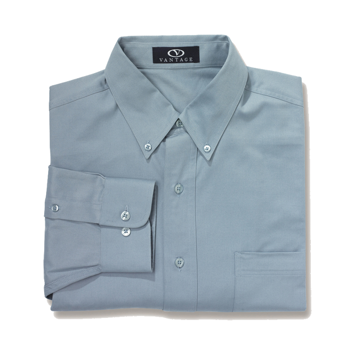 dusty blue mens dress shirt Pima Cotton Twill Shirt