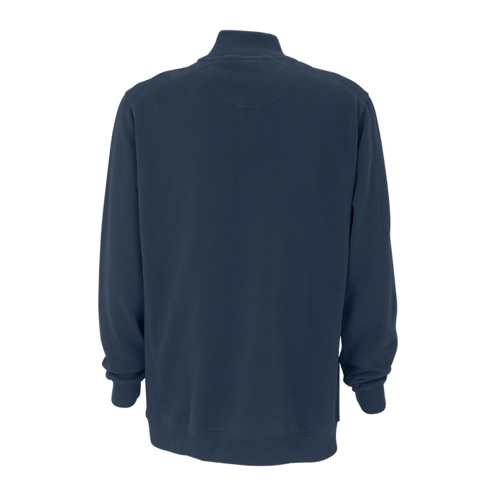 Premium Cotton 1/4-Zip Fleece Pullover - Deep Navy,XSM