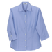Women's Polynosic Herringbone 3/4-Sleeve Shirt - Lake Blue,XSM