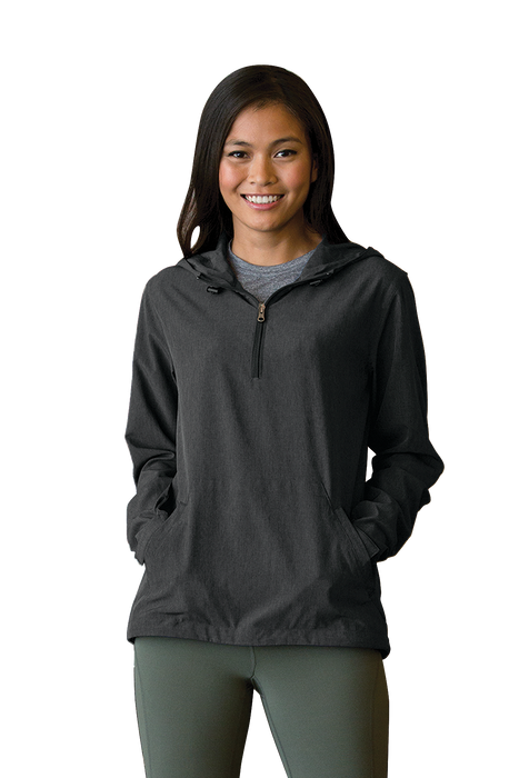 Women's Pullover Stretch Anorak - Charcoal,LG
