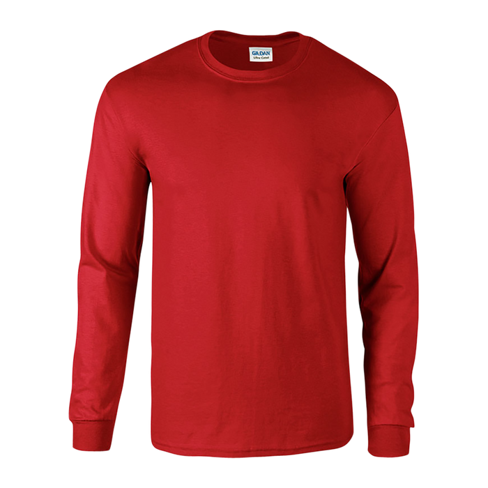 Gildan® Ultra Cotton® Adult Long Sleeve T-Shirt - Red,XLG