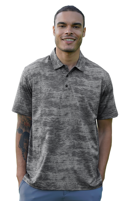 Vansport Pro Digi Print Polo - Black/Grey,MD