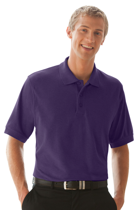 Soft-Blend Double-Tuck Pique Polo - Purple,XSM