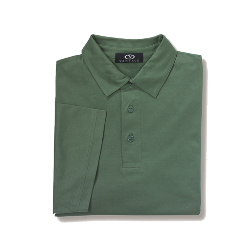 Double-Mercerized Smooth Knit Polo - Sage,LG