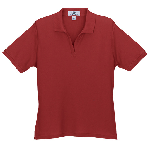 Women's Baby Pique Polo - Red,LG