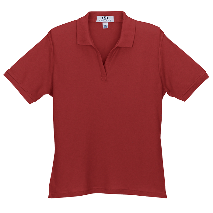 Women's Baby Pique Polo - Red,LG