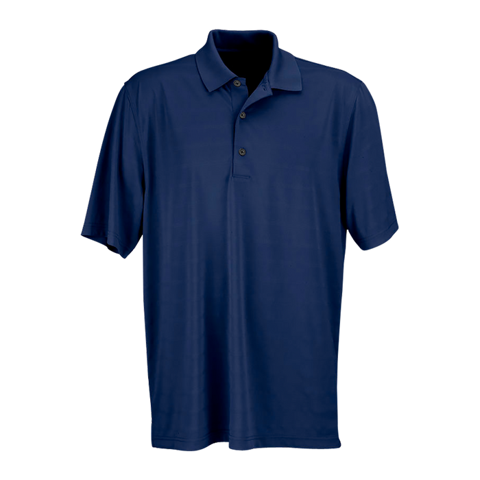 Greg Norman Play Dry® Horizontal Textured Stripe Polo - Navy,3XLG