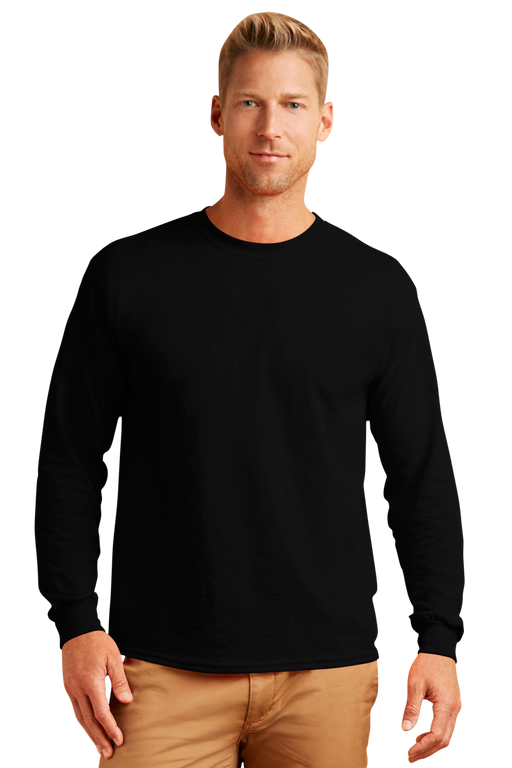 Gildan® Ultra Cotton® Adult Long Sleeve T-Shirt - Black,LG