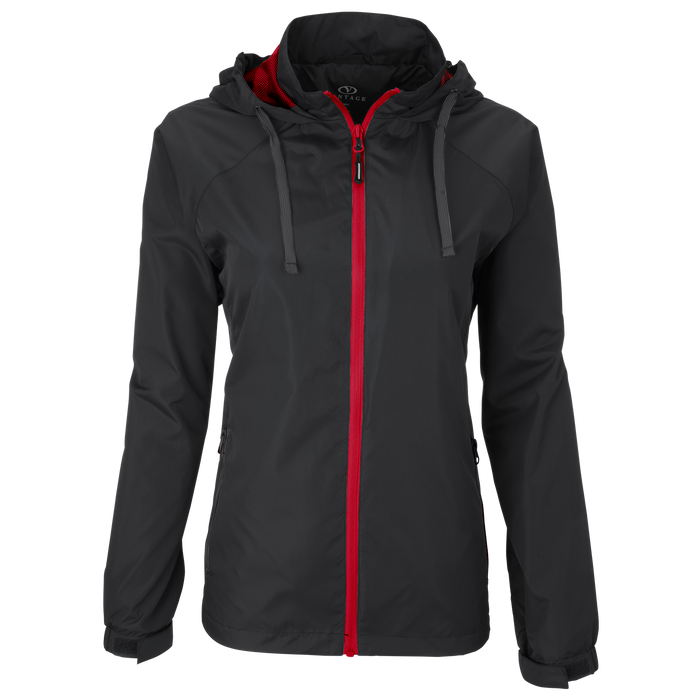 Women's Club Jacket - Dark Grey With Sport Red,LG