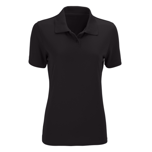 Women's Vansport Omega Solid Mesh Tech Polo - Black,LG