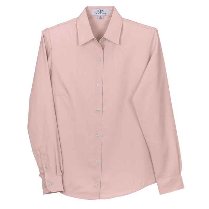 Women's Polynosic Fine-Line Stripe Shirt - Light Rose,SM