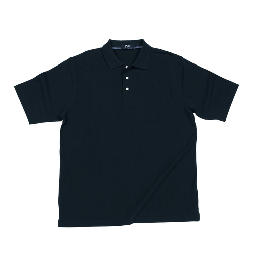 Stretch Smooth Knit Jersey Polo - Navy,LG