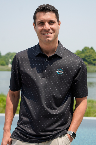 Greg Norman Micro Pique Spinner Print Polo | PoloShirt.com