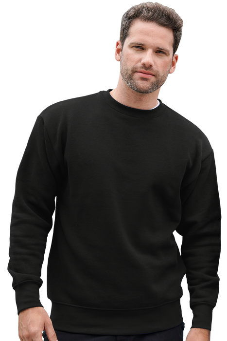 Ultra Soft Fleece Crewneck - Black,LG