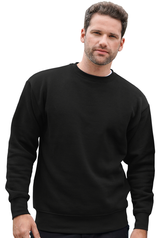 Ultra Soft Fleece Crewneck - Black,LG