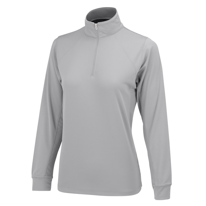 Women's Vansport Mesh 1/4-Zip Tech Pullover - Grey,XSM